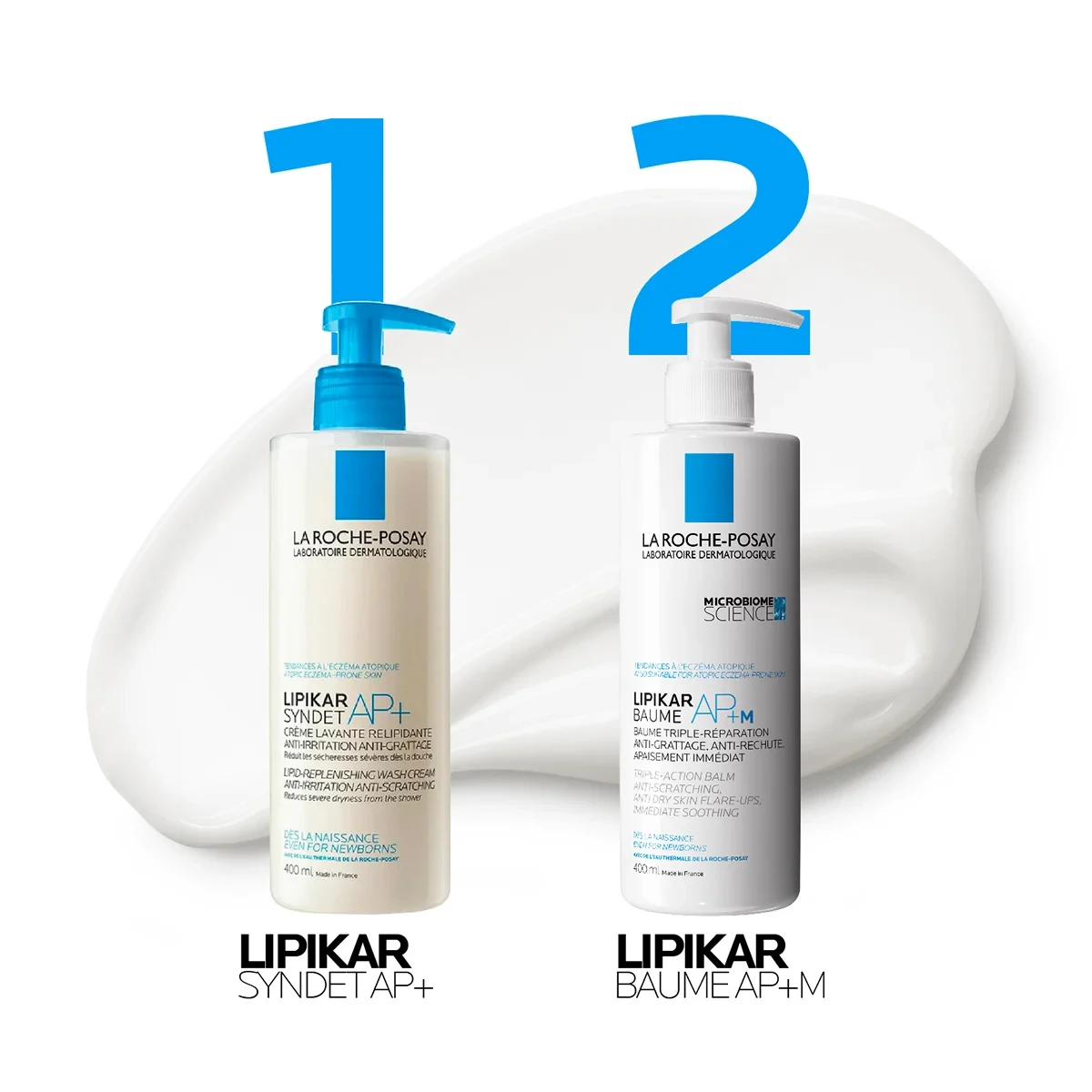 LA ROCHE-POSAY LIPIKAR BAUME 400 ml+ LIPIKAR SYNDET 400 ml