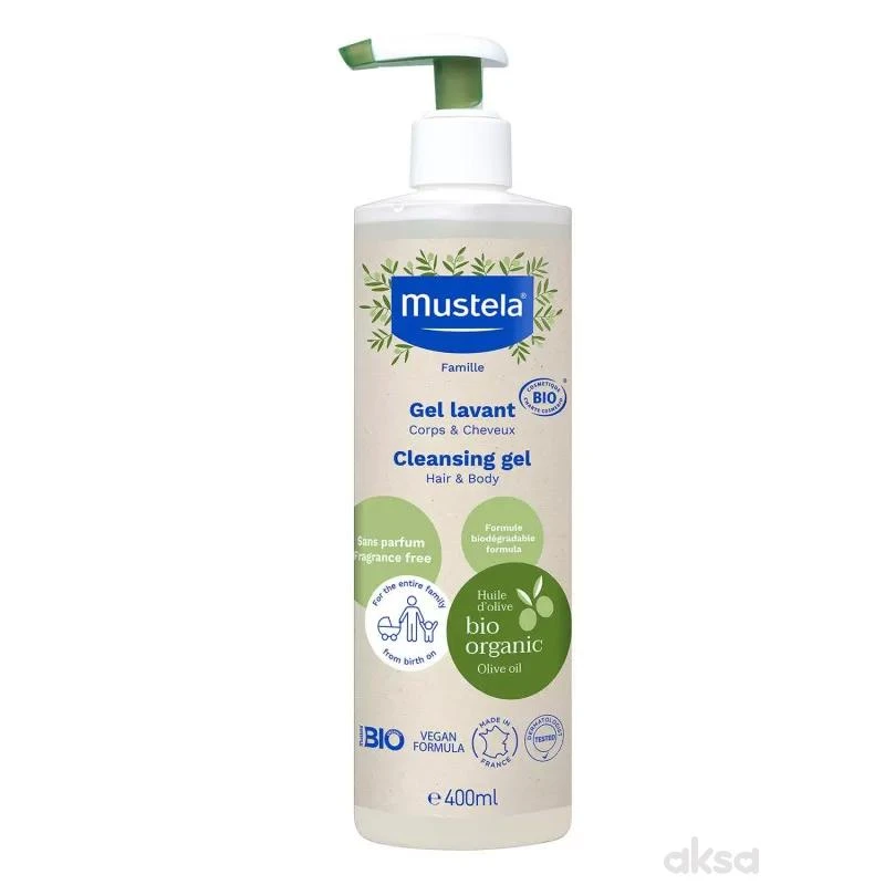 MUSTELA ORGANIC GEL ZA KUPANJE 400 ml